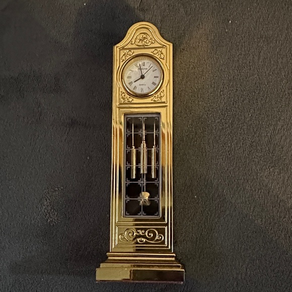 Bulova Gold Mini Grandfather Clock - Picture 4 of 11